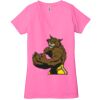 Ladies' Jersey Short-Sleeve Deep V-Neck T-Shirt Thumbnail