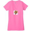 Ladies' Jersey Short-Sleeve Deep V-Neck T-Shirt Thumbnail