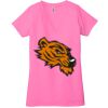 Ladies' Jersey Short-Sleeve Deep V-Neck T-Shirt Thumbnail