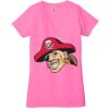 Ladies' Jersey Short-Sleeve Deep V-Neck T-Shirt Thumbnail