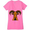 Ladies' Jersey Short-Sleeve Deep V-Neck T-Shirt Thumbnail