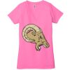 Ladies' Jersey Short-Sleeve Deep V-Neck T-Shirt Thumbnail