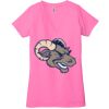 Ladies' Jersey Short-Sleeve Deep V-Neck T-Shirt Thumbnail