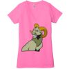 Ladies' Jersey Short-Sleeve Deep V-Neck T-Shirt Thumbnail