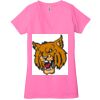 Ladies' Jersey Short-Sleeve Deep V-Neck T-Shirt Thumbnail