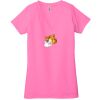 Ladies' Jersey Short-Sleeve Deep V-Neck T-Shirt Thumbnail