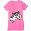 Ladies' Jersey Short-Sleeve Deep V-Neck T-Shirt Thumbnail