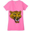 Ladies' Jersey Short-Sleeve Deep V-Neck T-Shirt Thumbnail