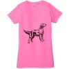 Ladies' Jersey Short-Sleeve Deep V-Neck T-Shirt Thumbnail