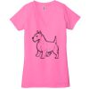 Ladies' Jersey Short-Sleeve Deep V-Neck T-Shirt Thumbnail