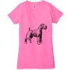 Ladies' Jersey Short-Sleeve Deep V-Neck T-Shirt Thumbnail