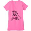 Ladies' Jersey Short-Sleeve Deep V-Neck T-Shirt Thumbnail