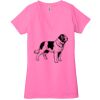 Ladies' Jersey Short-Sleeve Deep V-Neck T-Shirt Thumbnail