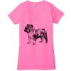 Ladies' Jersey Short-Sleeve Deep V-Neck T-Shirt Thumbnail