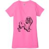 Ladies' Jersey Short-Sleeve Deep V-Neck T-Shirt Thumbnail