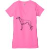 Ladies' Jersey Short-Sleeve Deep V-Neck T-Shirt Thumbnail