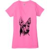 Ladies' Jersey Short-Sleeve Deep V-Neck T-Shirt Thumbnail