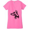 Ladies' Jersey Short-Sleeve Deep V-Neck T-Shirt Thumbnail