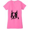 Ladies' Jersey Short-Sleeve Deep V-Neck T-Shirt Thumbnail