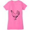 Ladies' Jersey Short-Sleeve Deep V-Neck T-Shirt Thumbnail