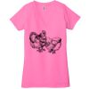 Ladies' Jersey Short-Sleeve Deep V-Neck T-Shirt Thumbnail