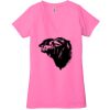 Ladies' Jersey Short-Sleeve Deep V-Neck T-Shirt Thumbnail