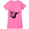 Ladies' Jersey Short-Sleeve Deep V-Neck T-Shirt Thumbnail