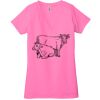 Ladies' Jersey Short-Sleeve Deep V-Neck T-Shirt Thumbnail
