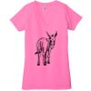 Ladies' Jersey Short-Sleeve Deep V-Neck T-Shirt Thumbnail