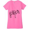 Ladies' Jersey Short-Sleeve Deep V-Neck T-Shirt Thumbnail