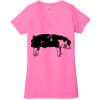 Ladies' Jersey Short-Sleeve Deep V-Neck T-Shirt Thumbnail