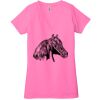Ladies' Jersey Short-Sleeve Deep V-Neck T-Shirt Thumbnail