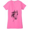 Ladies' Jersey Short-Sleeve Deep V-Neck T-Shirt Thumbnail