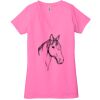 Ladies' Jersey Short-Sleeve Deep V-Neck T-Shirt Thumbnail