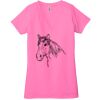 Ladies' Jersey Short-Sleeve Deep V-Neck T-Shirt Thumbnail