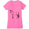 Ladies' Jersey Short-Sleeve Deep V-Neck T-Shirt Thumbnail