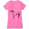 Ladies' Jersey Short-Sleeve Deep V-Neck T-Shirt Thumbnail