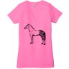 Ladies' Jersey Short-Sleeve Deep V-Neck T-Shirt Thumbnail