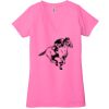 Ladies' Jersey Short-Sleeve Deep V-Neck T-Shirt Thumbnail