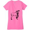 Ladies' Jersey Short-Sleeve Deep V-Neck T-Shirt Thumbnail