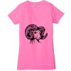 Ladies' Jersey Short-Sleeve Deep V-Neck T-Shirt Thumbnail