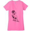 Ladies' Jersey Short-Sleeve Deep V-Neck T-Shirt Thumbnail