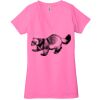 Ladies' Jersey Short-Sleeve Deep V-Neck T-Shirt Thumbnail