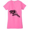 Ladies' Jersey Short-Sleeve Deep V-Neck T-Shirt Thumbnail