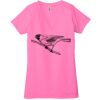 Ladies' Jersey Short-Sleeve Deep V-Neck T-Shirt Thumbnail