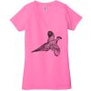 Ladies' Jersey Short-Sleeve Deep V-Neck T-Shirt Thumbnail