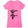 Ladies' Jersey Short-Sleeve Deep V-Neck T-Shirt Thumbnail
