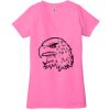 Ladies' Jersey Short-Sleeve Deep V-Neck T-Shirt Thumbnail