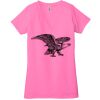 Ladies' Jersey Short-Sleeve Deep V-Neck T-Shirt Thumbnail