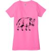 Ladies' Jersey Short-Sleeve Deep V-Neck T-Shirt Thumbnail
